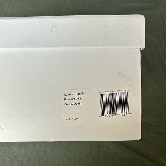 Kendrick Trunk | Green Denim w/ Gold Hardware - Picture 7 of 7